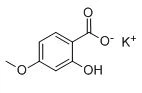 potassium methoxysalicylate structural formula